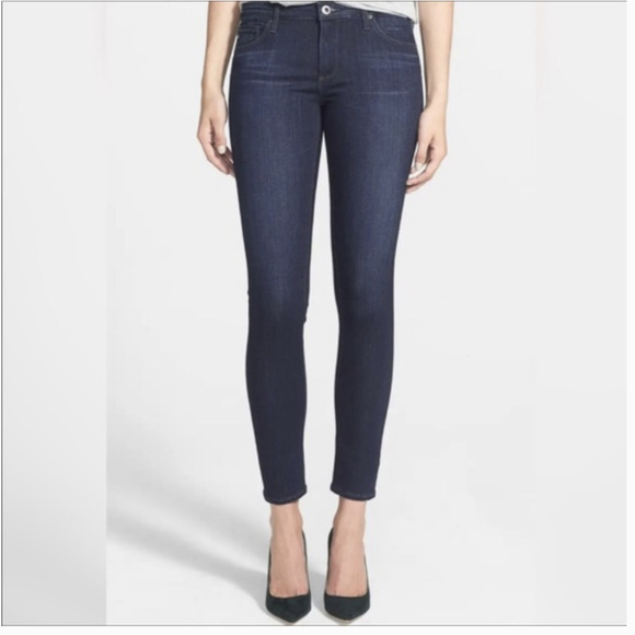 AG The Legging Ankle Super Skinny Jeans Dark Blue Size 25R - Picture 1 of 4